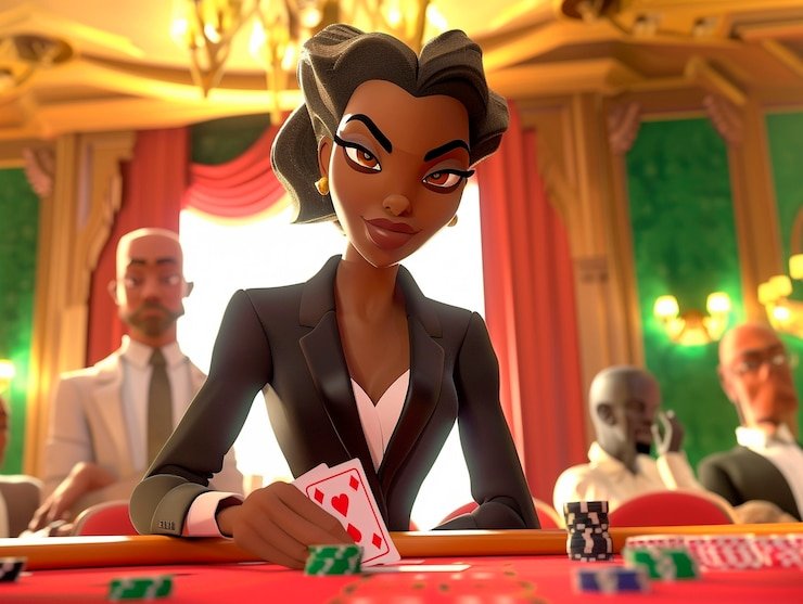 duniaslot88 live blackjack table with multi-camera view showing dealer, cards, and live chat on mobile phone screen